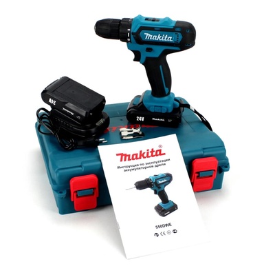 Шуруповерт Makita 550 DWE (24V 5A/h Li-Ion) Акумуляторний шуруповерт Макіта, дриль шуруповерт 550 DWE фото