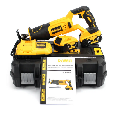 Акумуляторна шабельна пила DeWalt DCS380N (36V, 6AH) АКБ ножівка Девольт девольт DCS380N фото