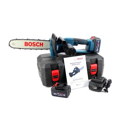 Акумуляторна ланцюгова мотопила Bosch UniversalChain 36 (36 V 6.0 Ah) в кейсі / Шина 30см Bosch Universal фото