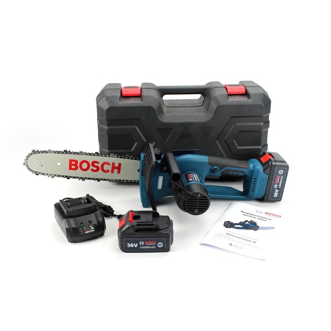 Акумуляторна ланцюгова мотопила Bosch UniversalChain 36 (36 V 6.0 Ah) в кейсі / Шина 30см Bosch Universal фото